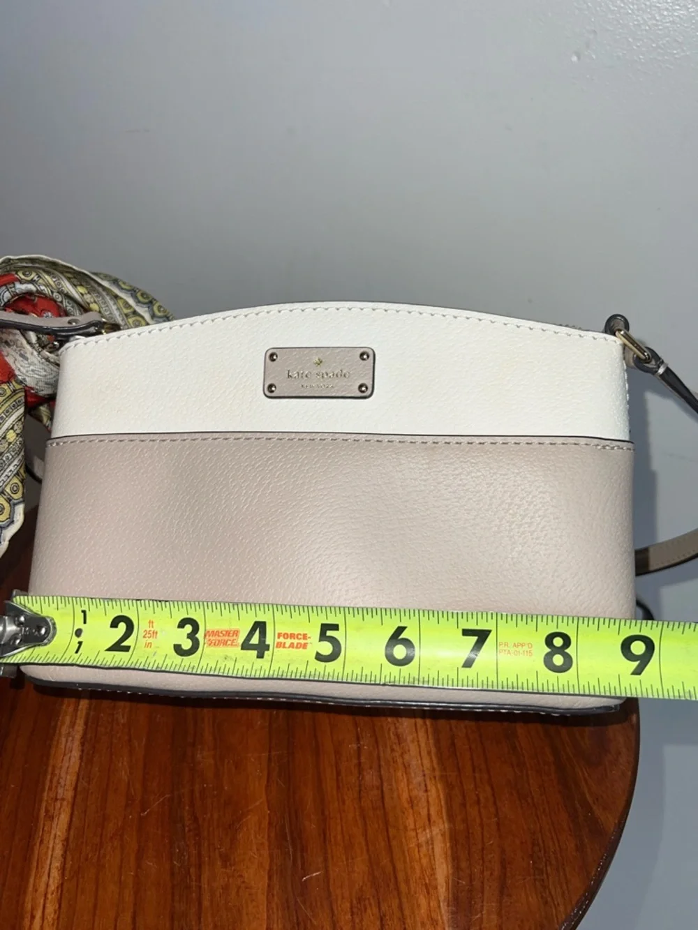 kate spade New York Grove Street Millie Leather Crossbody with accent scarf